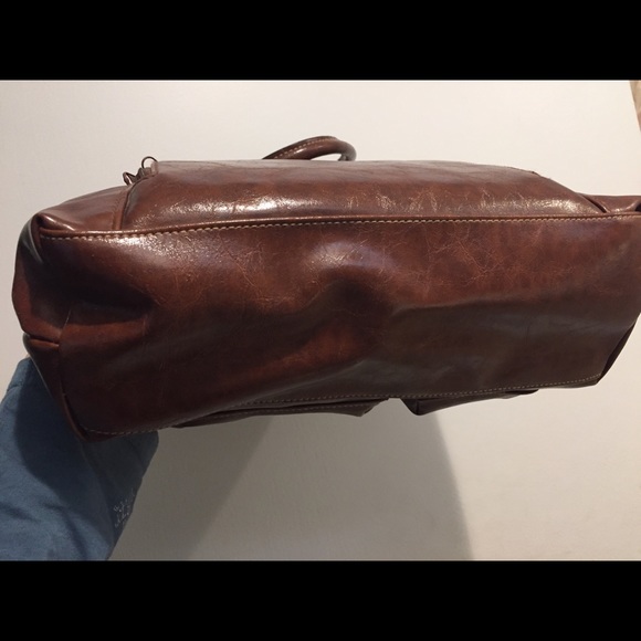 SOLD - Brown Leather shoulder bag, purse, tote - Picture 5 of 6